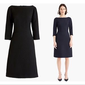 NWT J.Crew boatneck sheath dress in matelassé